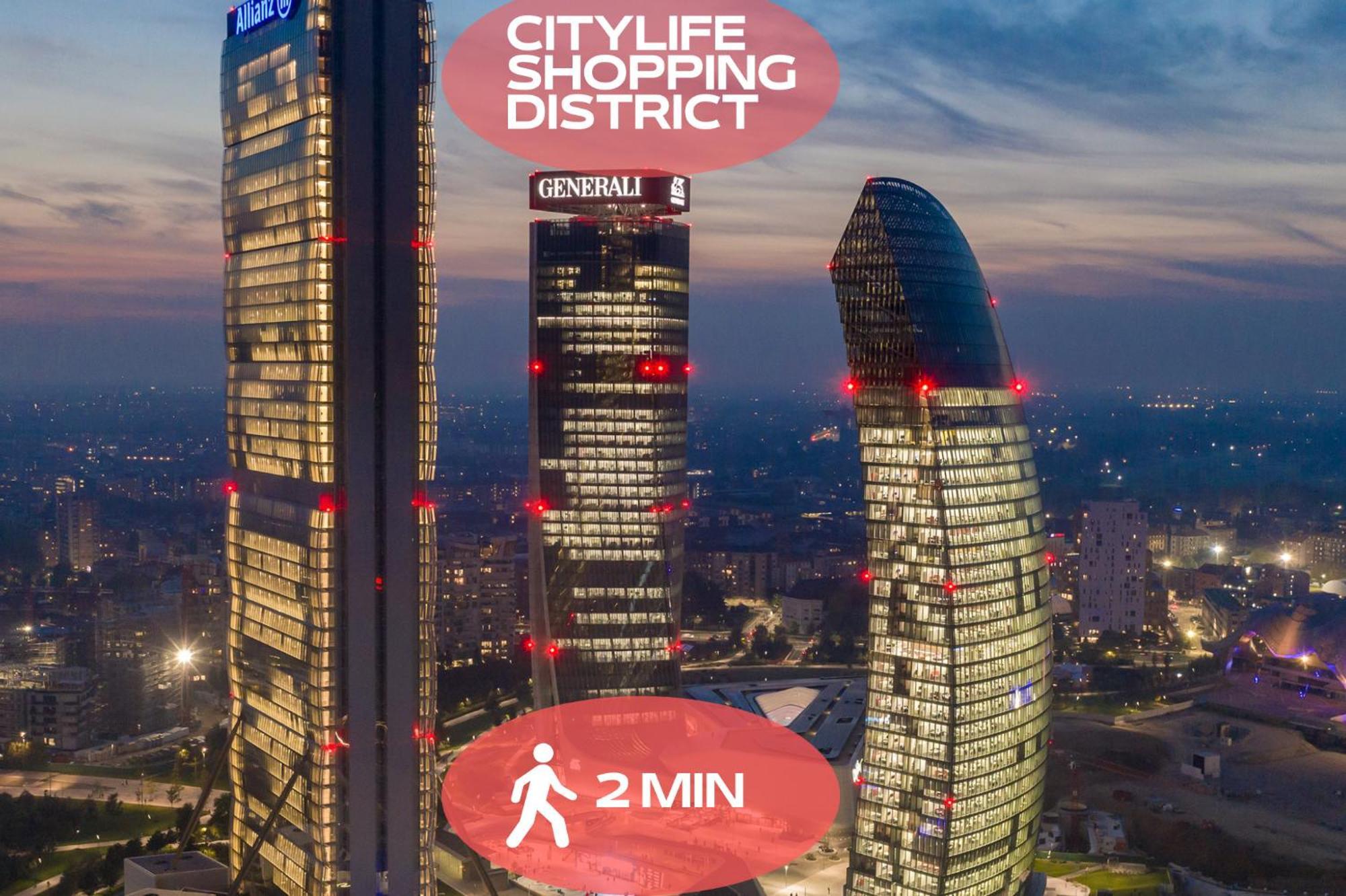 Elegant Citylife Apartment- Metro Access - Double Appartement Milan